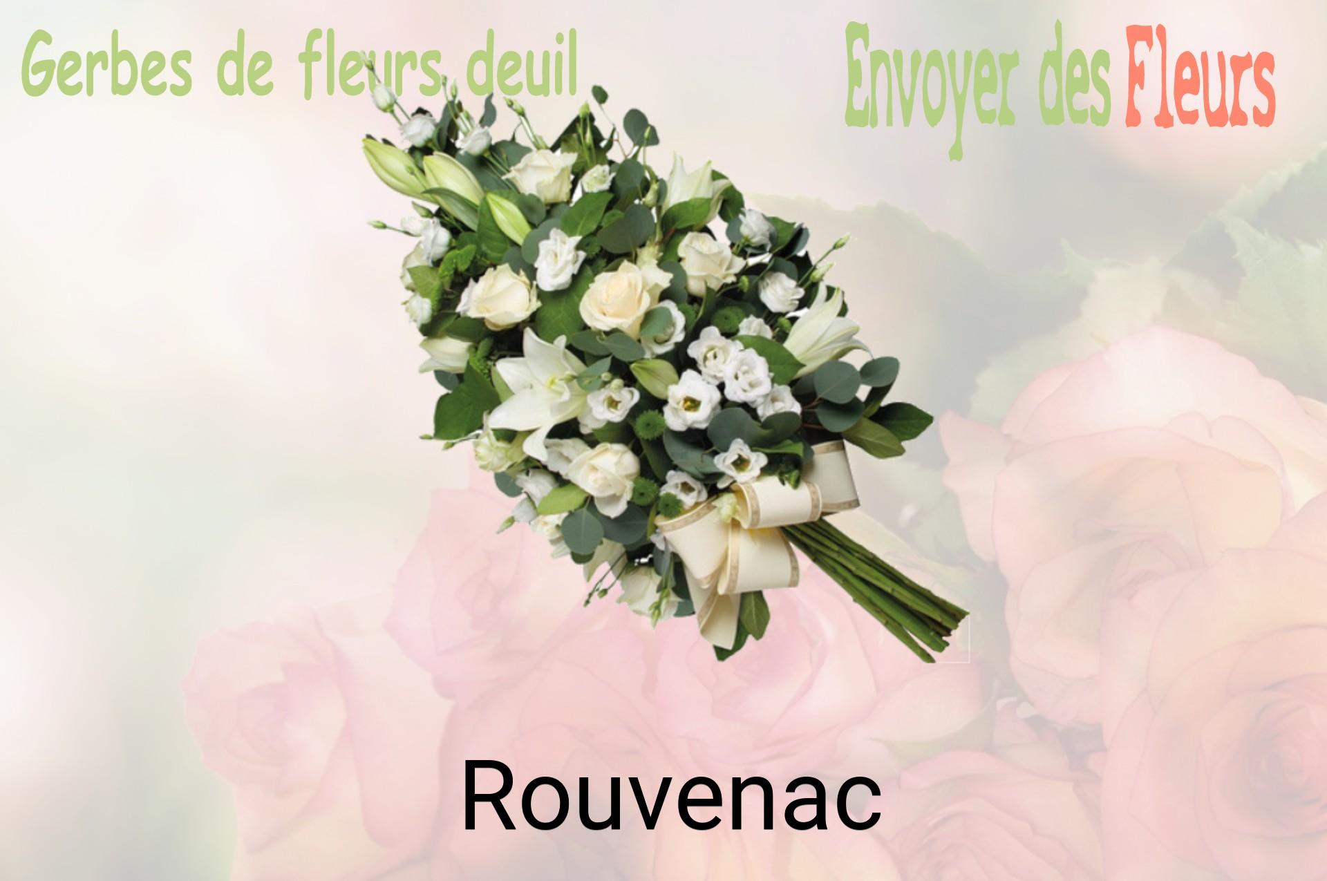 Gerbe de fleurs de deuil livrée à Rouvenac